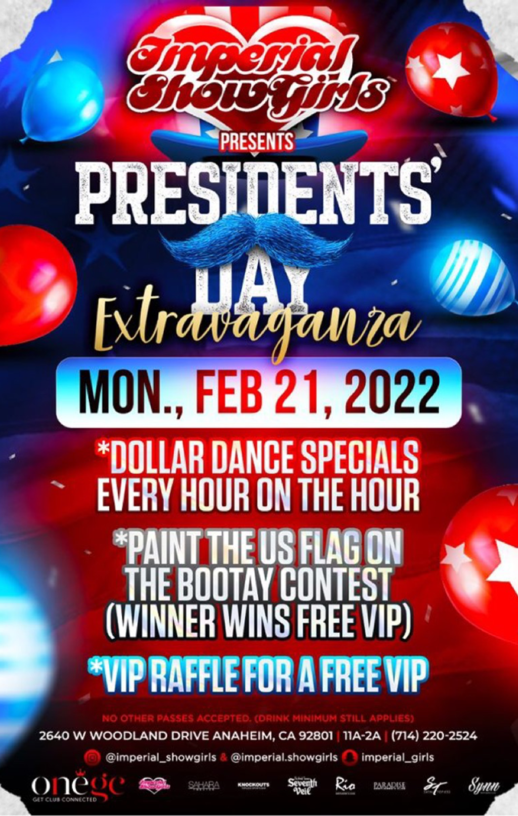 PRESIDENTS’ DAY EXTRAVAGANZA